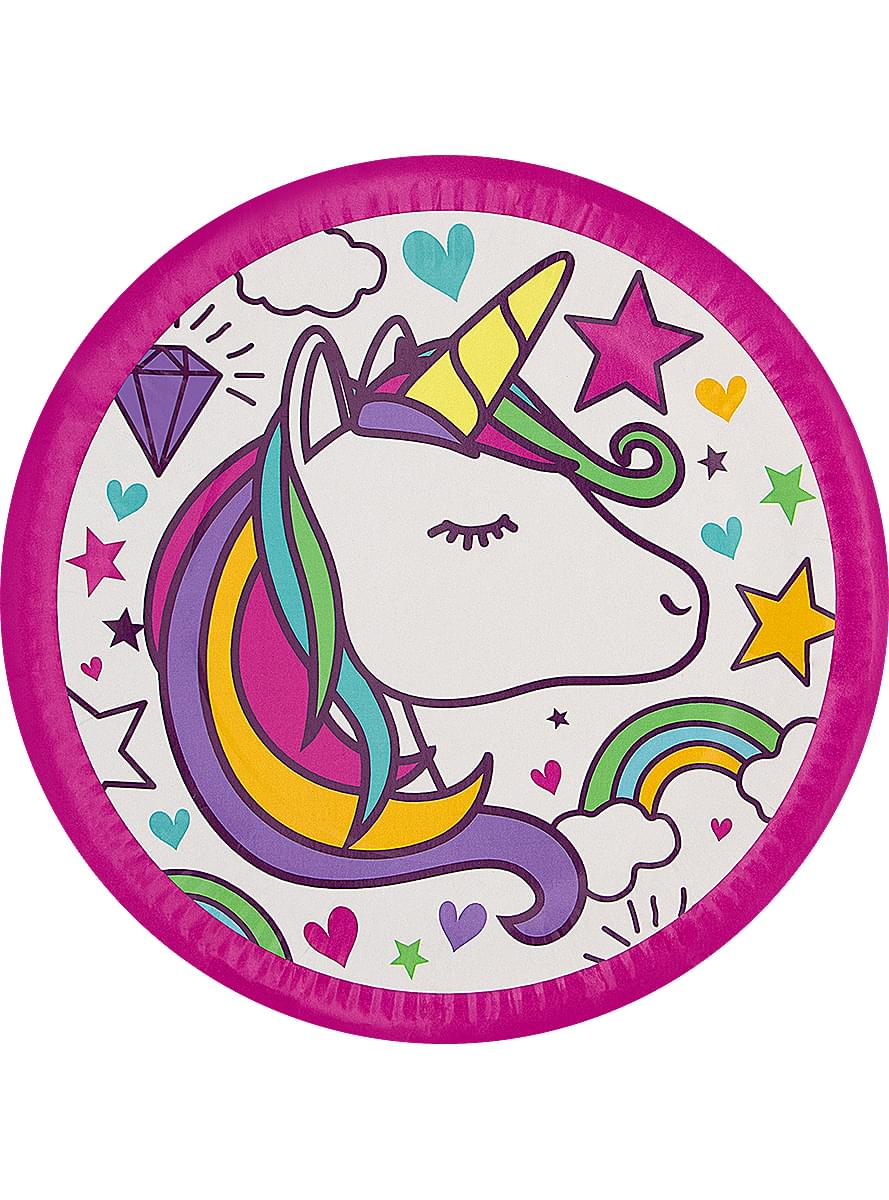 8 farfurii unicorn (23cm) - Lovely Unicorn