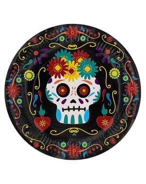 8 tallrikar Catrina allahelgona (23cm) - Day of the Dead