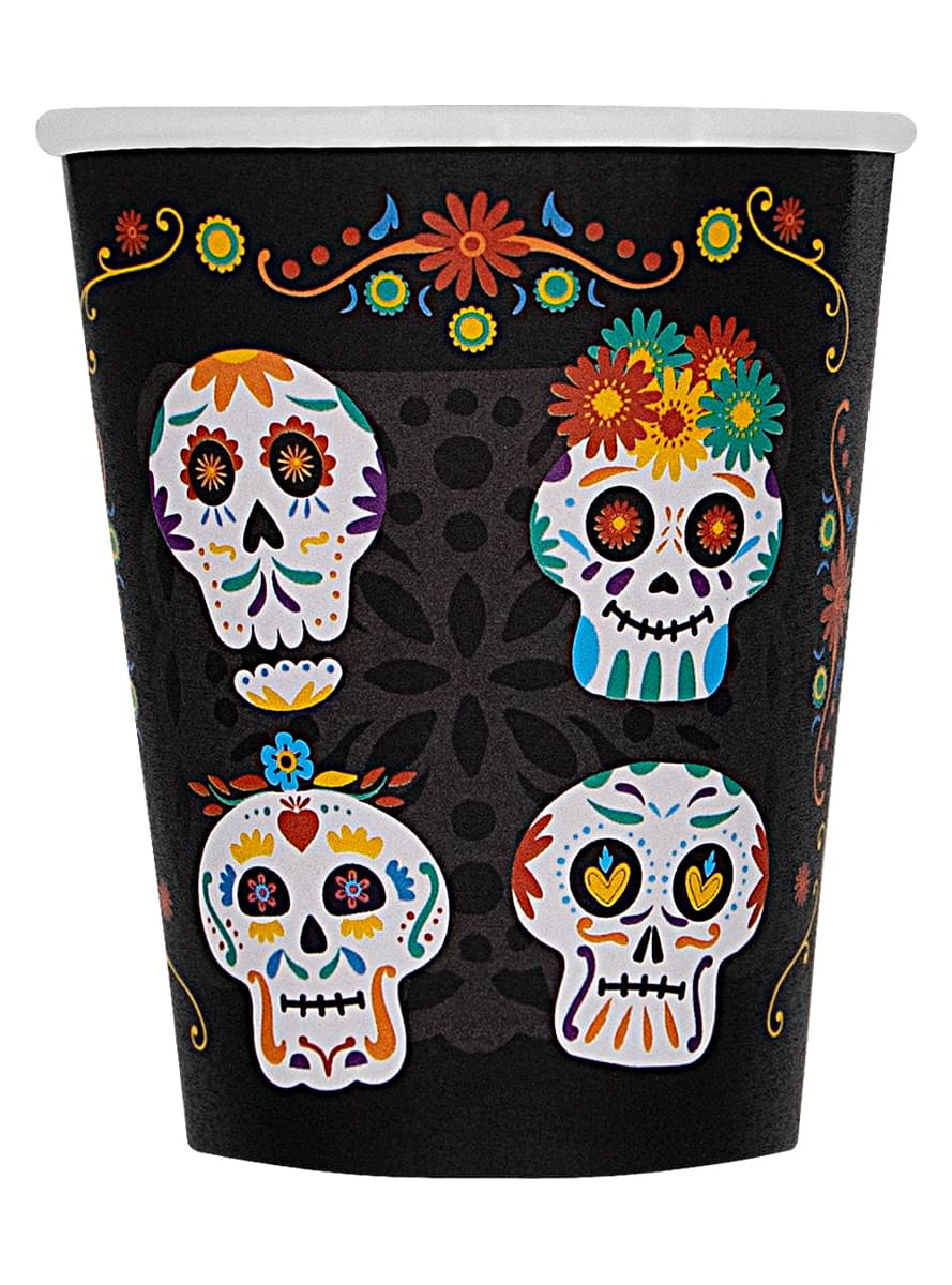 8 Day of the Dead Catrina Cups - Day of the Dead