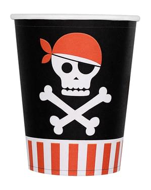 8 bicchieri con pirati - Pirates Party