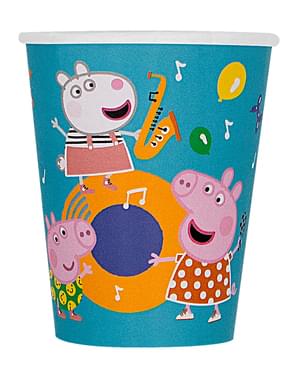 8 Gobelets En Carton Peppa Pig – Pour Anniversaire Enfant, Hauteur 9 Cm
