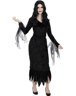 Morticia Addams kostyme til dame - The Addams Familie