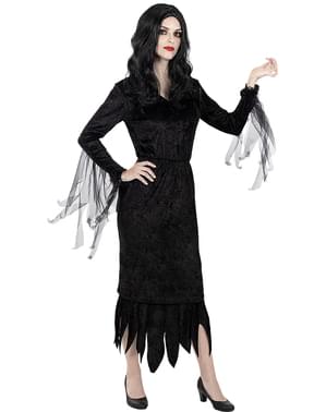 Morticia Addams paryk til kvinder - The Addams Family