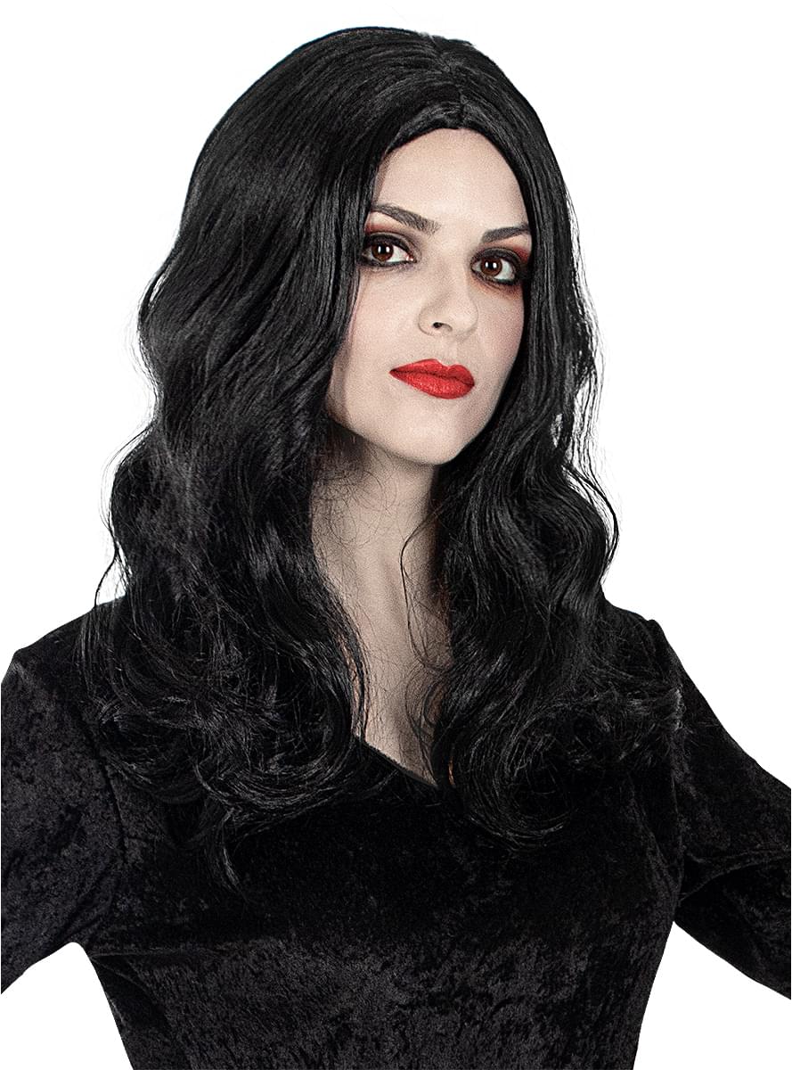 Morticia Addams Pruik Voor Vrouwen - The Addams Family