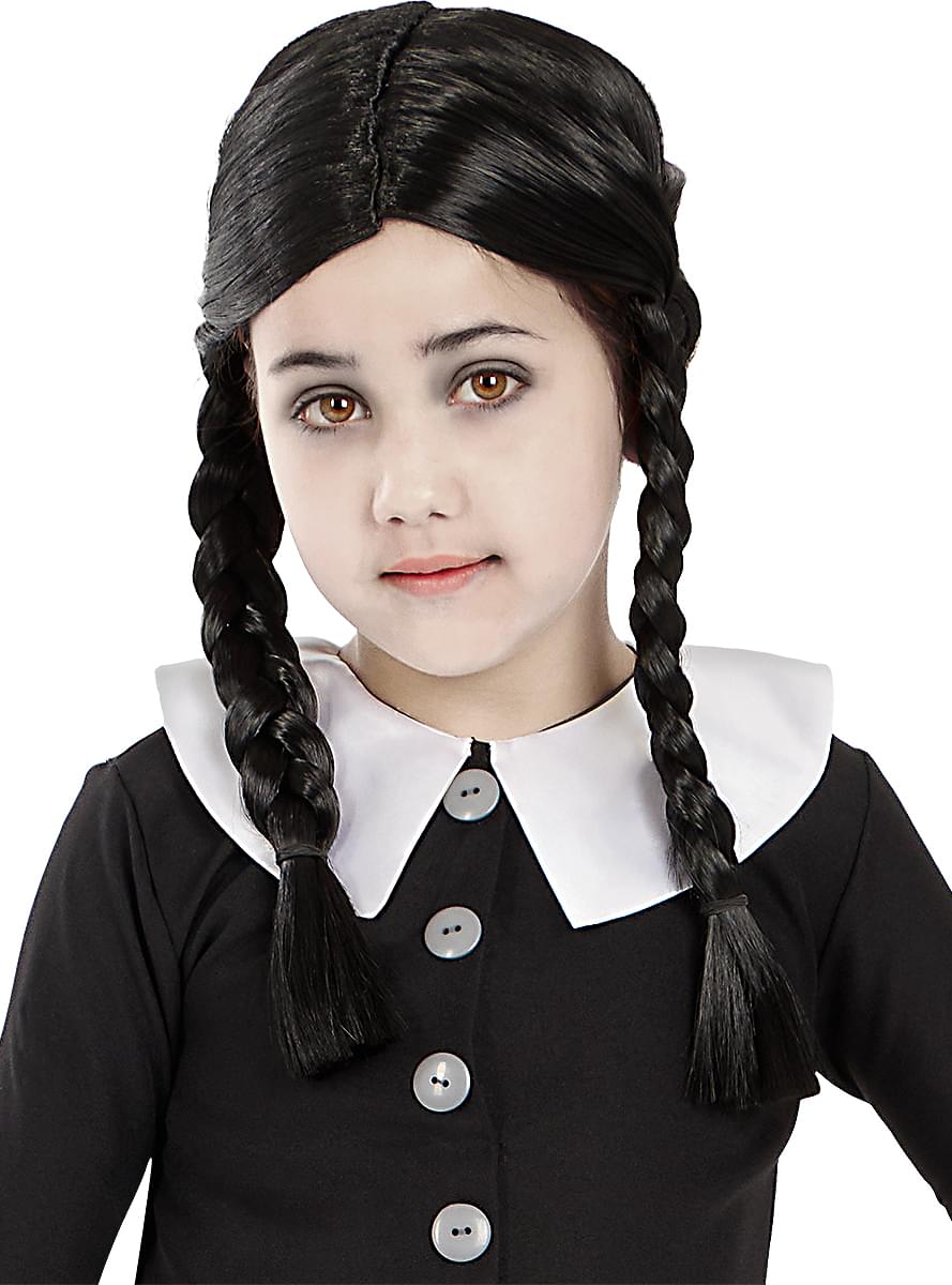 Perucă Wednesday Addams pentru fete - The Addams Family