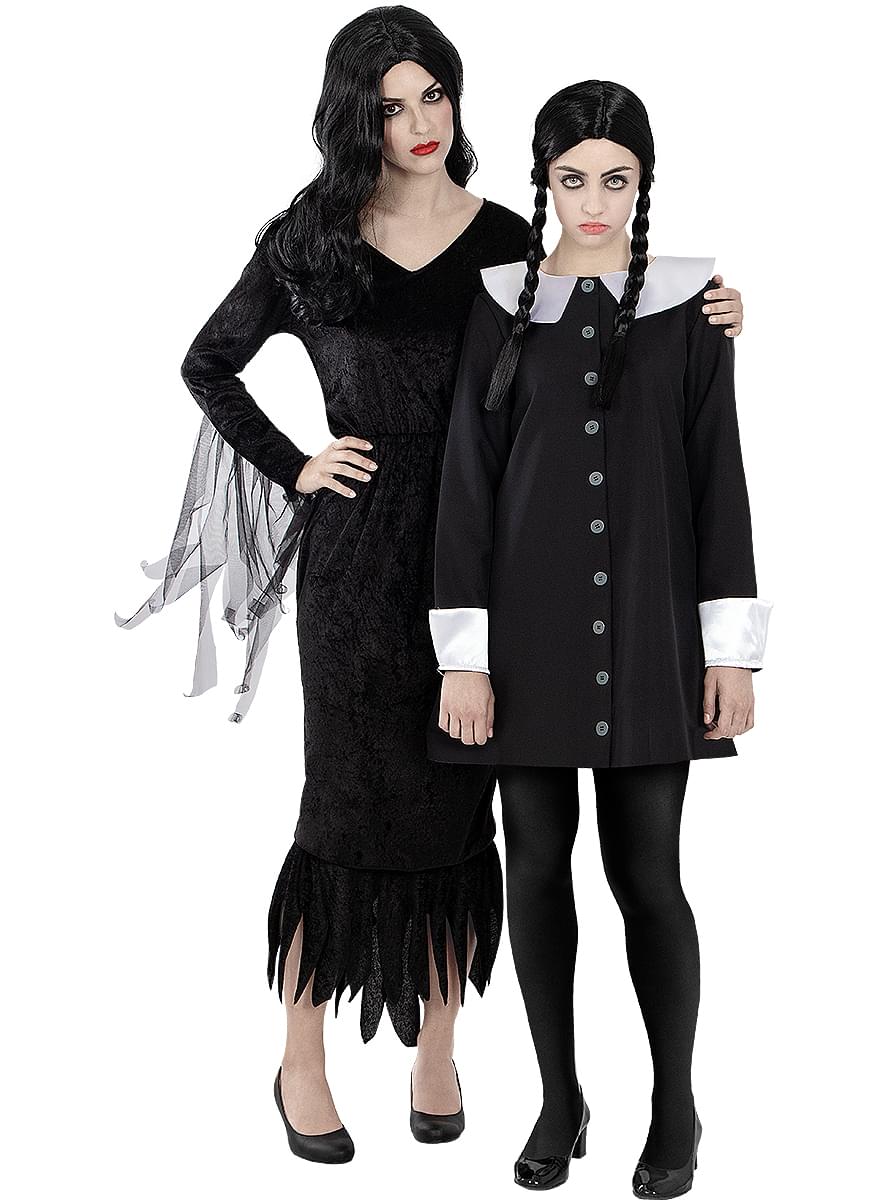 Costum Wednesday Addams pentru femei, mărimi mari - Familia Addams