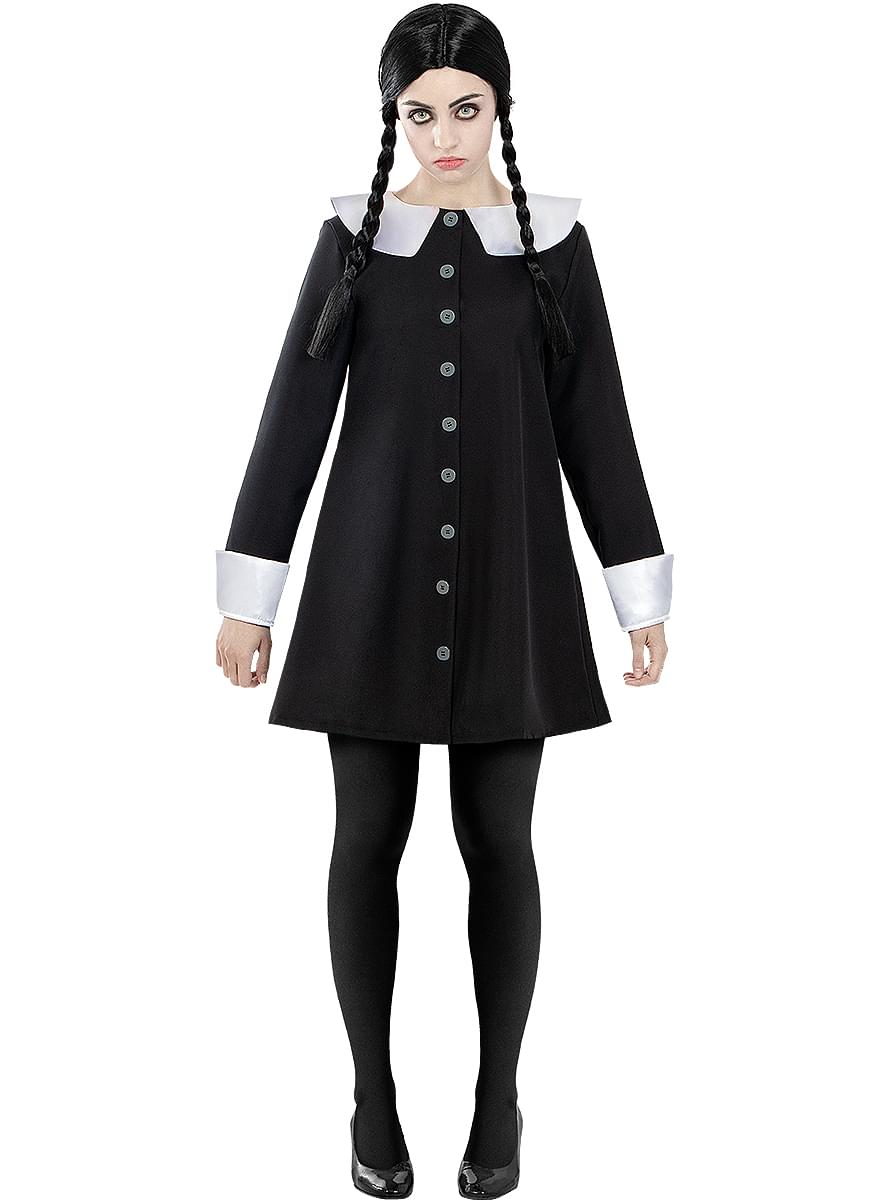 Dámsky kostým Wednesday Addams v nadmernej veľkosti – the Addams Family