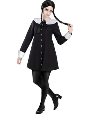 Strój Wednesday Addams dla kobiet Plus Size - Rodzina Addamsów