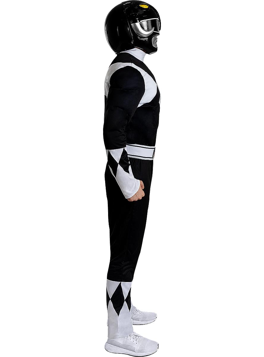 Power Rangers Helm schwarz für Erwachsene
