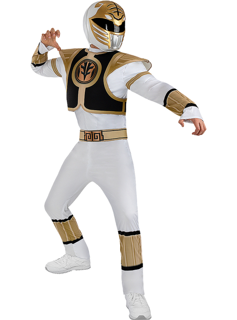 White Power Ranger Helmet for Adults. Express delivery | Funidelia