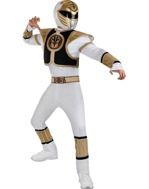 Casco Power Rangers Bianco per adulto