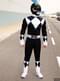 Zwarte Power Ranger-helm voor volwassenen