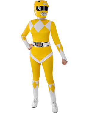 Casca galbena Power Ranger pentru adulti