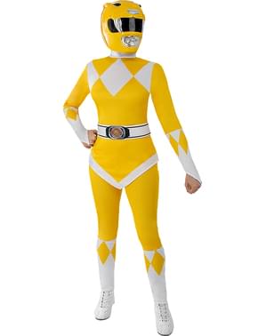 Power Rangers Helm gelb für Erwachsene