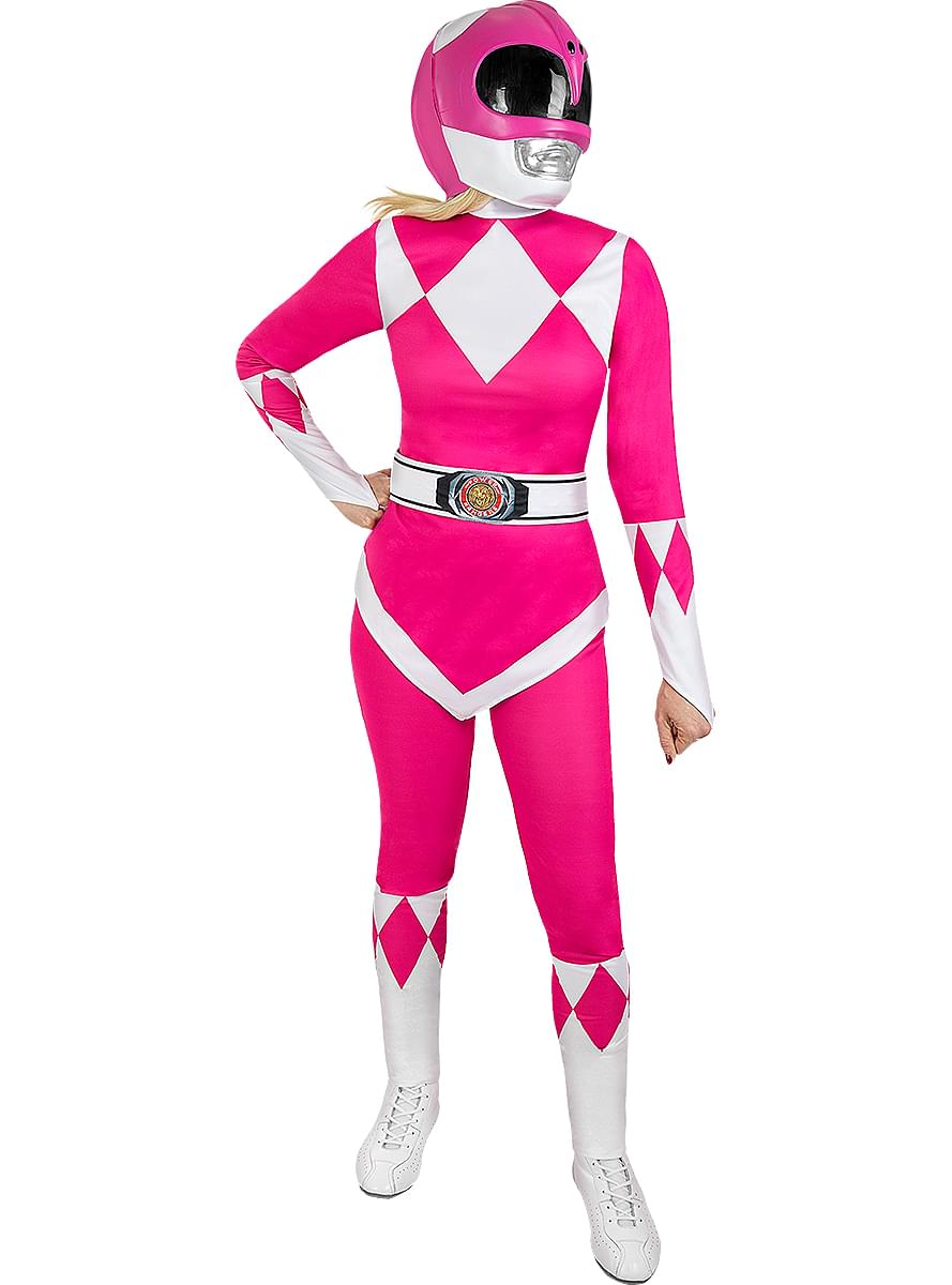 Hjälm Power Ranger Rosa för vuxen