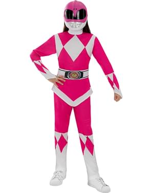 Rosa Power Ranger kostüm fyrir krakka