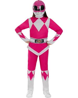 Power Ranger Kostüm rosa für Kinder