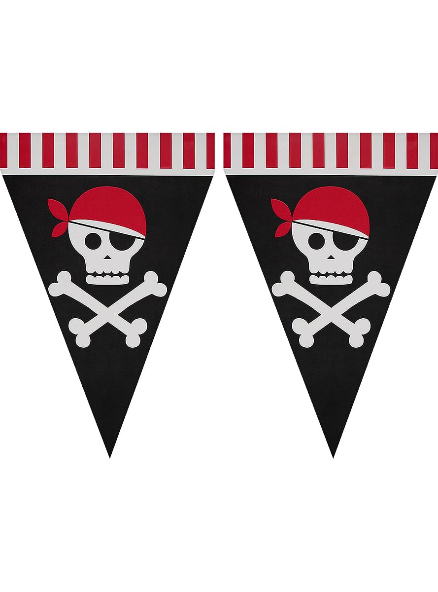 1 krans de fánar de piratas - Pirates Party
