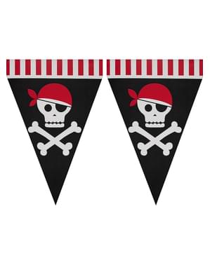 1 karnevāla virtene ar pirātu karogiem - Pirates Party