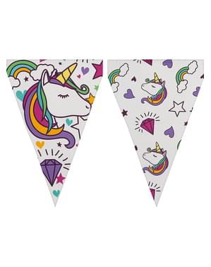 1 festone di bandierine con unicorno - Lovely Unicorn
