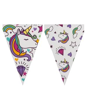 1 guirnalda di bandierine unicorno - Unicorno Incantevole