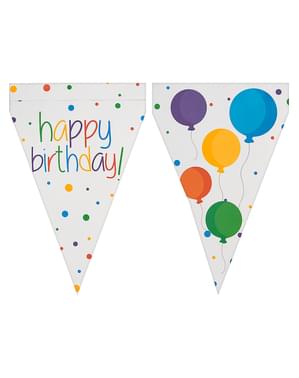 1 Girlang med småflaggor till födelsedag - Happy Birthday
