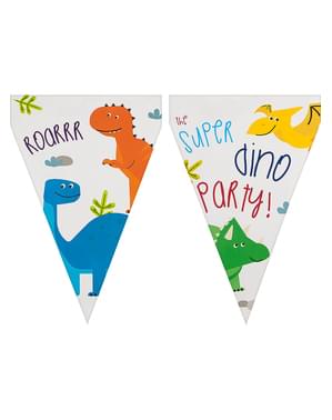 1 garland of dinosaur pennants - Dinosaurs party