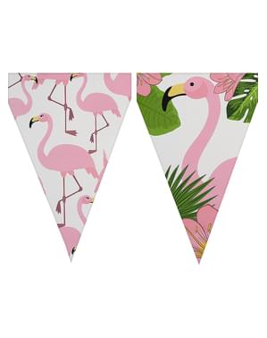 1 Girlang med småflaggor flamingos - Tropical flamingos
