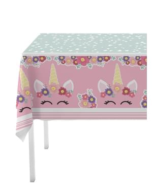 1 Unicorn Table Cover - Unicorn Flowers