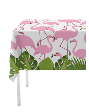 1 Flamingo tafelkleed - Tropical Flamingo's