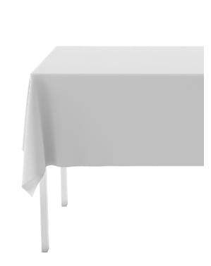 1 White Table Cover - Plain Colours