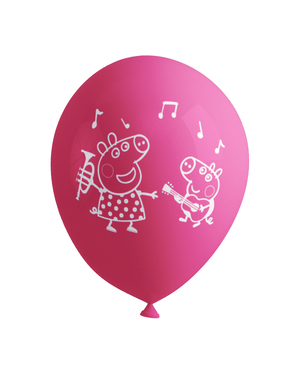 8 balónků - Prasátko Peppa