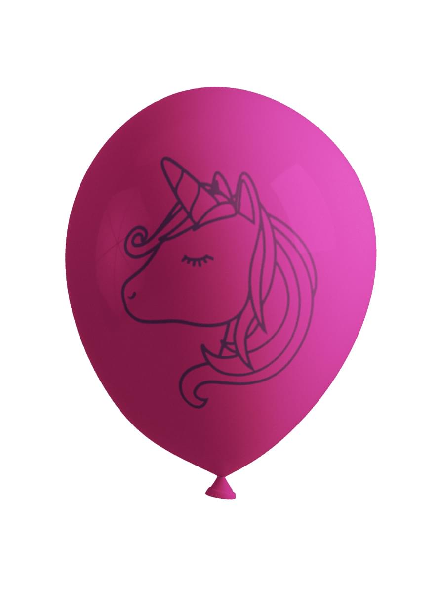 8 balonov z motivom samoroga - ljubki samorog