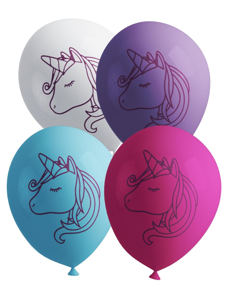 8 ballonger med enhörning - Lovely Unicorn