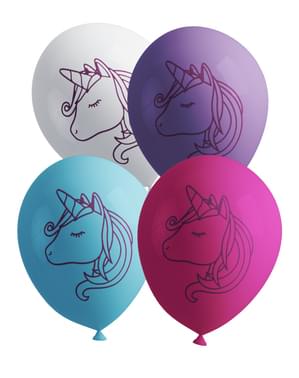 8 Einhorn Luftballons - Lovely Unicorn