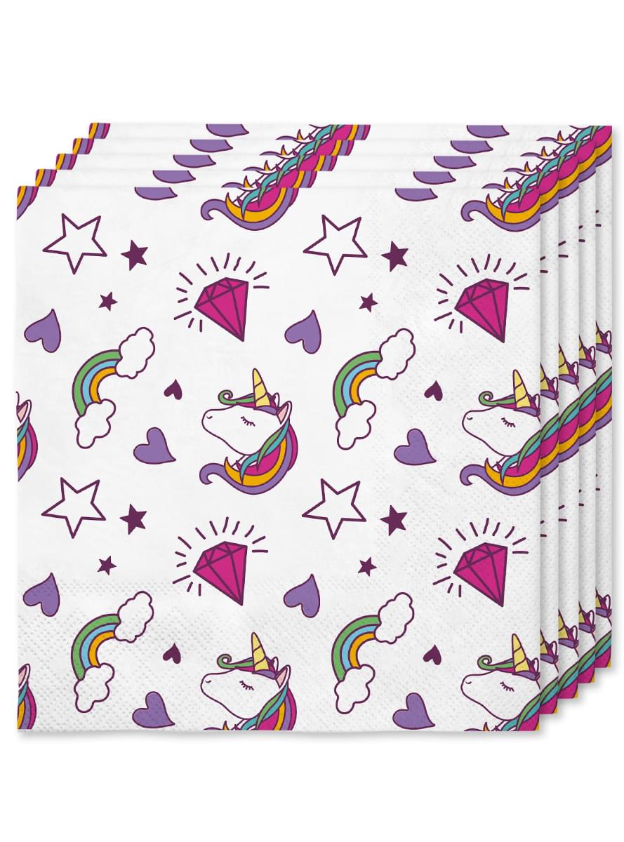 16 Einhorn Servietten - Lovely Unicorn (33x33 cm)