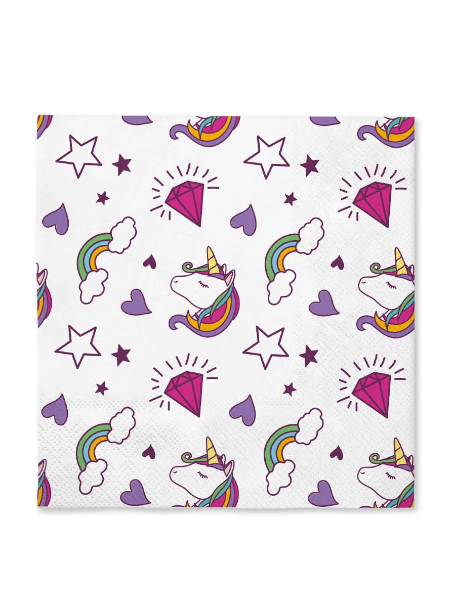 16 yksisarvinen Lautasliinaa (33x33cm) - Lovely Unicorn