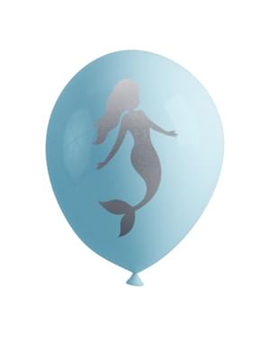 8 Meerjungfrau Luftballons - Beautiful Mermaid