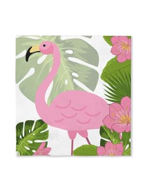 16 Flamingo Servietter (33x33cm) - Tropiske flamingoer