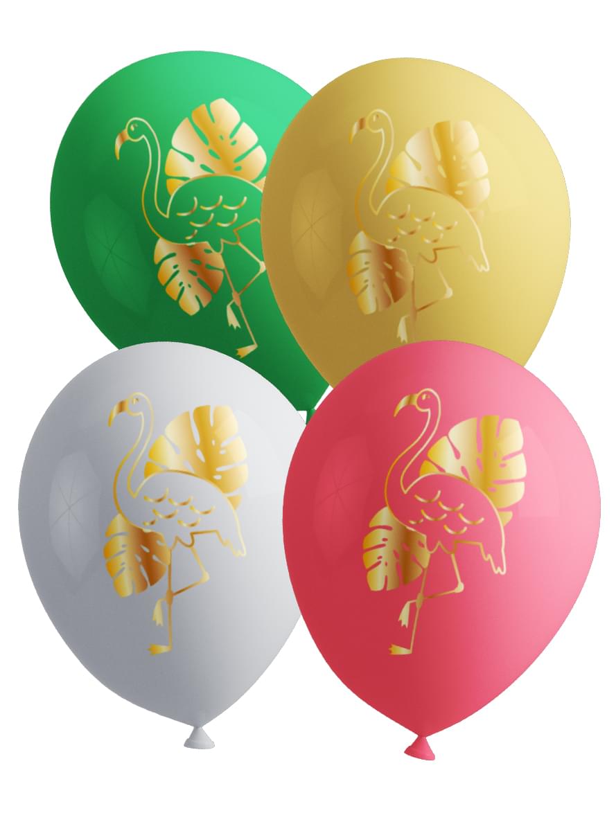 8 palloncini con fenicotteri - Tropical flamingos