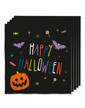 16 guardanapos de Halloween abóbora (33x33cm) – Happy Halloween