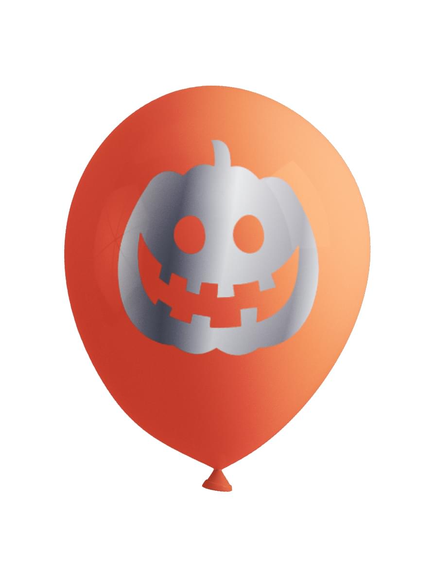 8 balões de Halloween abóbora - Happy Halloween