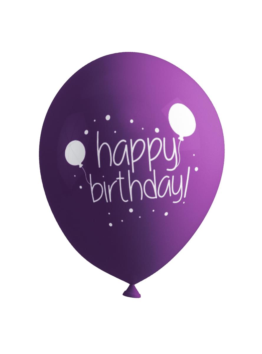 8 verjaardagsballonnen - Happy Birthday