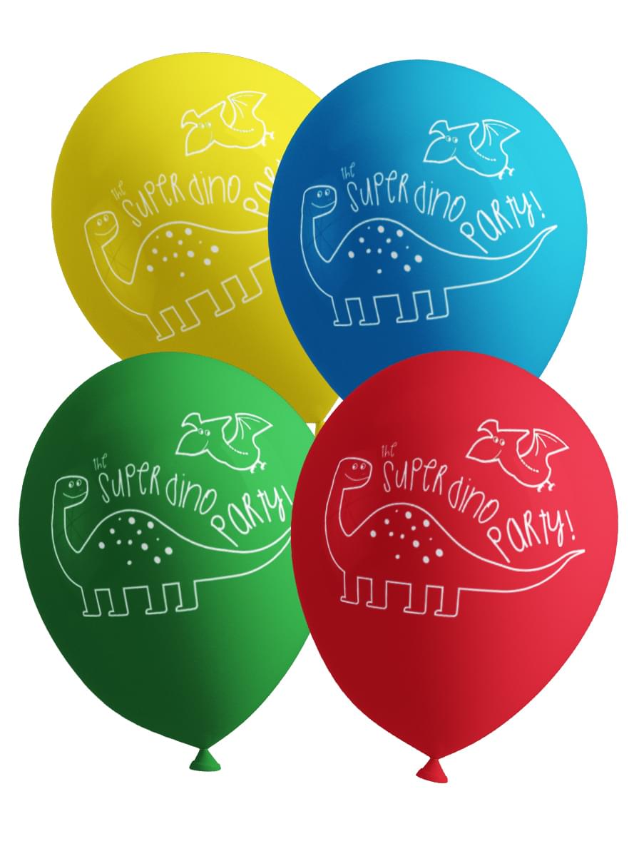 8 balões dinossauros - Dinosaurs party