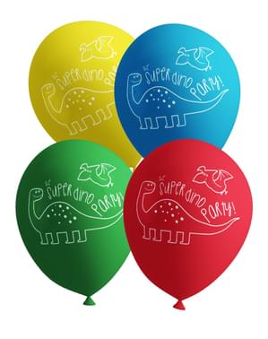 8 ballonger med dinosaurier - Dinosaurs party