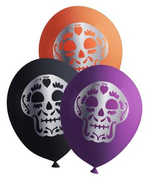 8 Day of the Dead Catrina Balloons - Day of the Dead