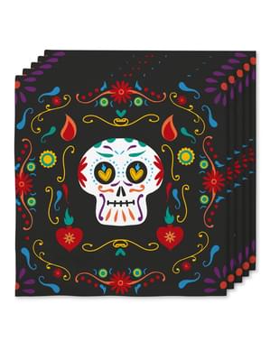 16 ubrousků Day of the Dead Catrina (33 x 33 cm) - Day of the Dead