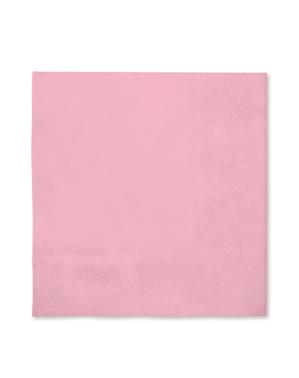 16 servilletas color rosa palo (33x33cm) - Colores lisos
