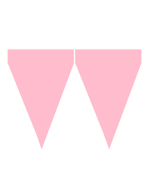 1 Πανό με Ροζ Σημαιάκια - Βασικά Χρώματα