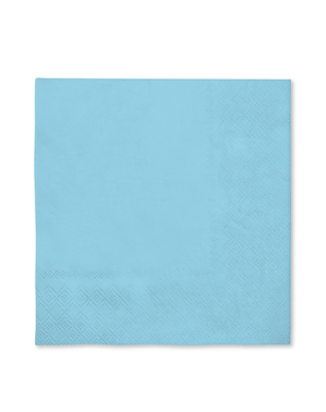 16 Servietten hellblau - Unifarben (33x33 cm)